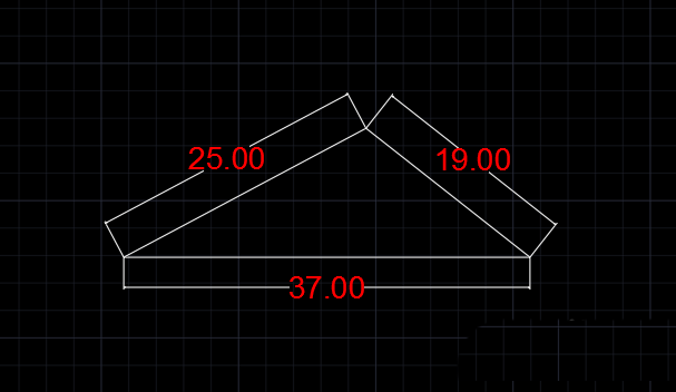 已知邊長的三角形怎么通過CAD畫出來