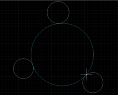 CAD如何畫與三點相切的圓