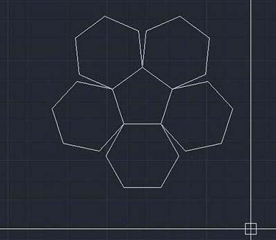 CAD如何使六邊形對(duì)齊到五邊形上？